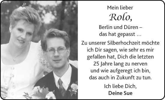 Glückwunschanzeige von Rolo  von Aachener Zeitung